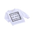 thumbnail image 4 of Bébé bébé Garçon Fille Sweat-Shirt Automne Hiver Tenues Lettre Imprimé Pull à Manches Longues Vêtements, 4 of 8