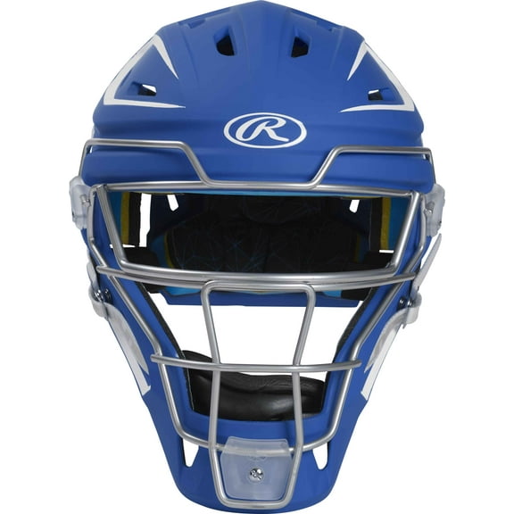 Rawlings MACH Baseball Senior Catcher's Helmet | Royal/White | Senior