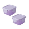 thumbnail image 1 of Oleegame 2PC Produce Storage Mini Plastic Food Storage Containers With Lids Small Airtight Containers Square School Lunch Containers For Children Leftover Food Containers Purple, 1 of 9