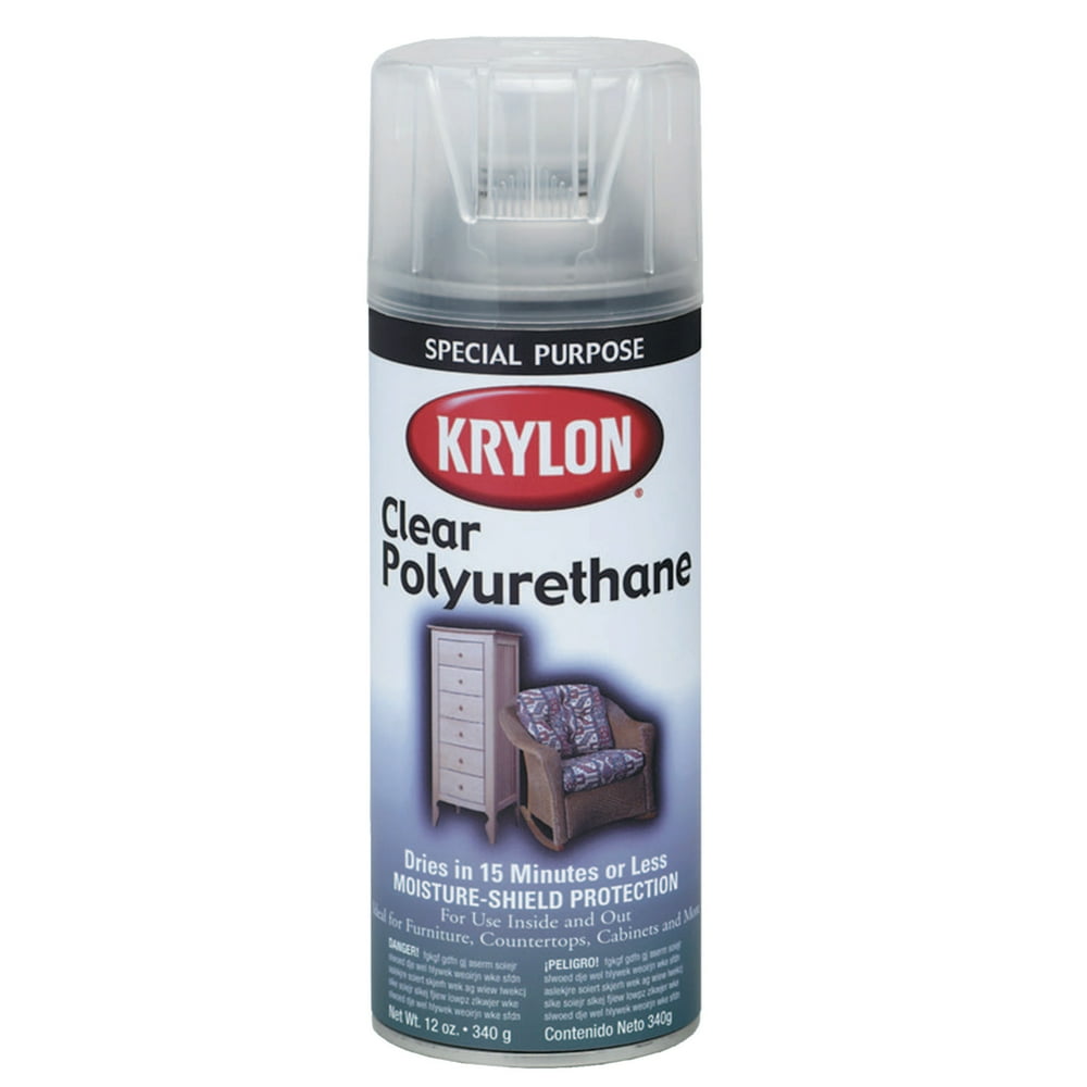 Krylon Clear Polyurethane Coatings, 11 oz Aerosol Can, Gloss