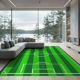 thumbnail image 2 of ODIKA 6'x9' Washable Area Rug Soccer Pitch Stripes Goal Border Interactive Velvet Football Field Refined for Family Room, Living Mater Bedroom, Non-Slip, Easy Care, 2 of 7