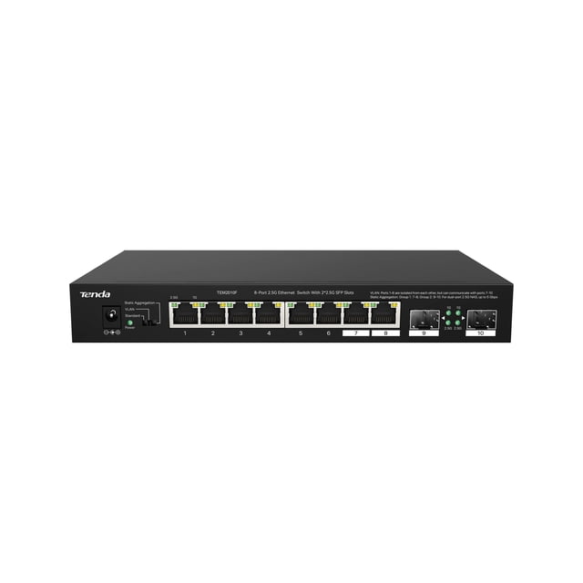 Conmutador Ethernet Tenda TEM2010F de 8 puertos y 2,5 G con ranuras SFP de 2,5 G