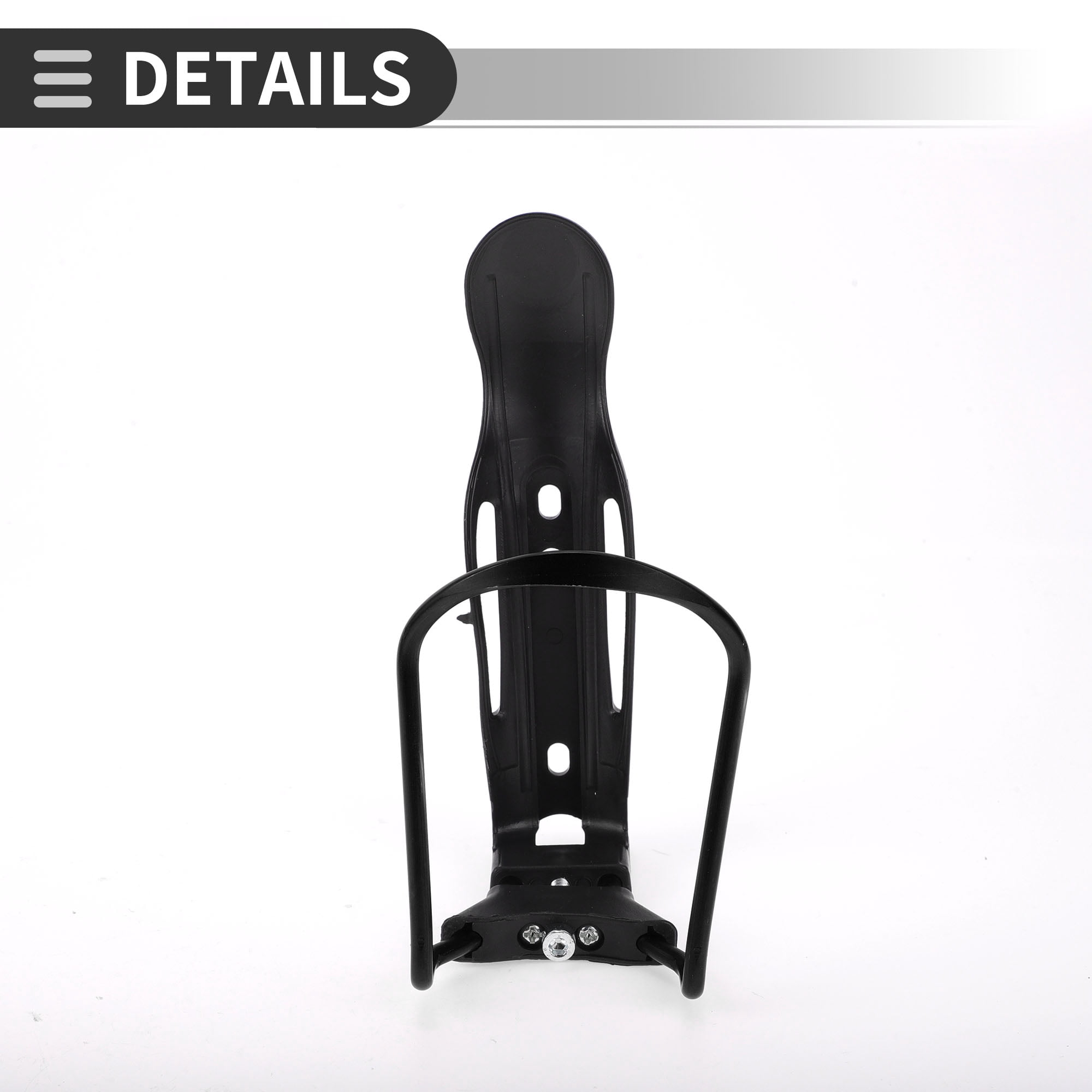 Unique Bargains Bike Bottle Cage Rack Adjustable Aluminium Alloy Drinks Holder Black