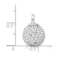 thumbnail image 3 of Sterling Silver Stellux Crystal 12mm Ball Pendant QP2473, 3 of 4