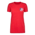 thumbnail image 2 of American Flag Paw Print, Women's Gaphic T-shirts, 4th of July Shirts - Heather Red MH200WPATRIOT S6 M, 2 of 3