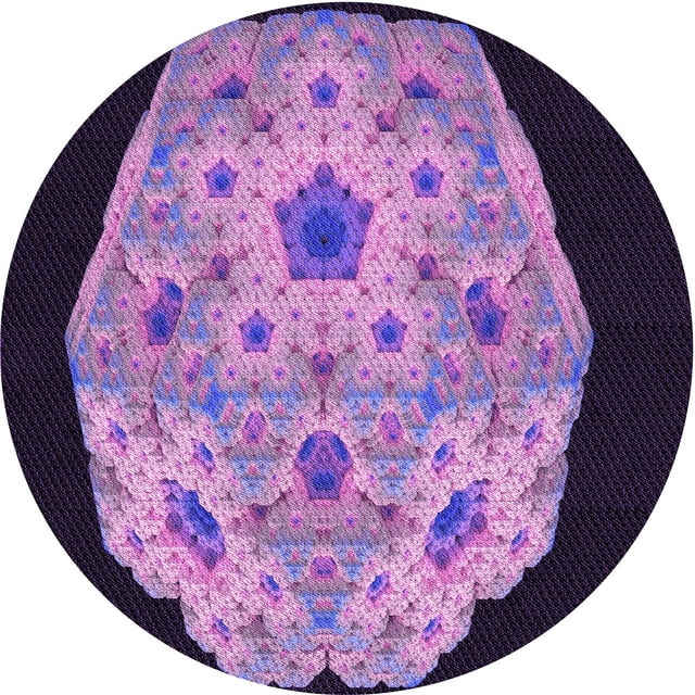 Ahgly Company Tapis d'Intérieur Lavables en Machine, Ronds, Transitionnels, Violets, 4' Ronds