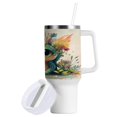 thumbnail image 2 of 40 Oz Car Handle Water Bottle Water Cup Water Bottle Water Jug Coffee Cup Travel Water Bottle Adorable Green Dragon, 2 of 8