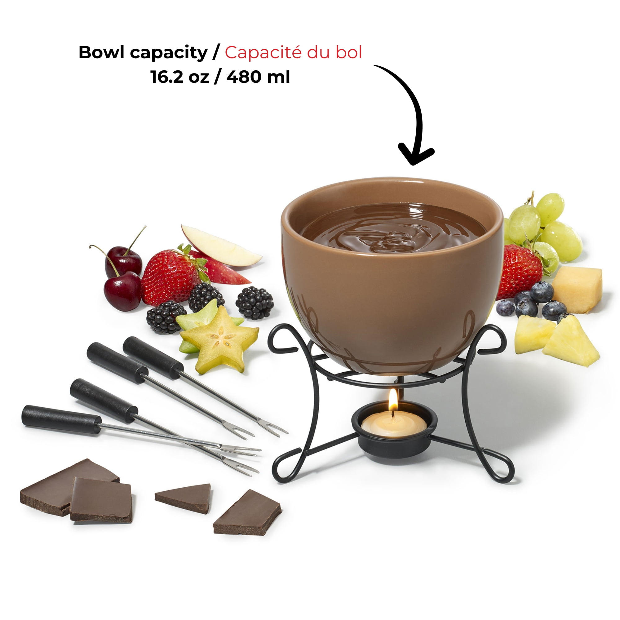 Starfrit Gourmet BISTRO Chocolate 7-pc Fondue Set, For Persons