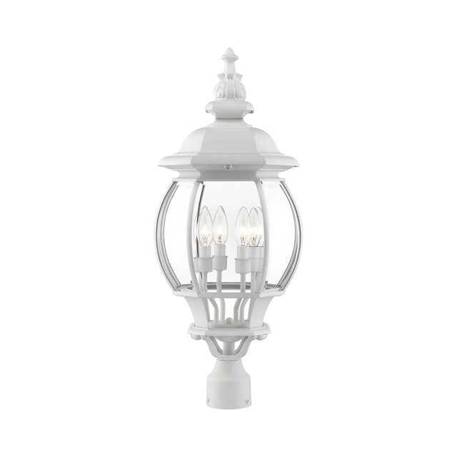 Livex Lighting 7703-13 Frontenac Lanterne Extérieure Texturée Blanche 4 Lumières 27 Pouces