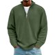 thumbnail image 1 of pstuiky mangas largas para hombre, Camisetas casuales de manga larga a la moda para hombre, cuello alto acanalado, cremallera de un cuarto, manga larga, cuello alto, camiseta/camiseta l, 1 of 3