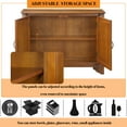 thumbnail image 5 of Buffet Sideboard Cabinet with Storage, 47.2" Modern Farmhouse Entryway Table with 2 Doors and Adjustable Interior Shelf for Kitchen, Dining Room, Living Room, Entryway, Natural, 5 of 8