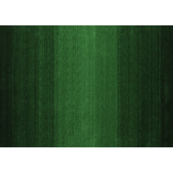 Ahgly Company Indoor Rectangle Abstract Emerald Green Contemporary Area Rugs, 3' x 5'