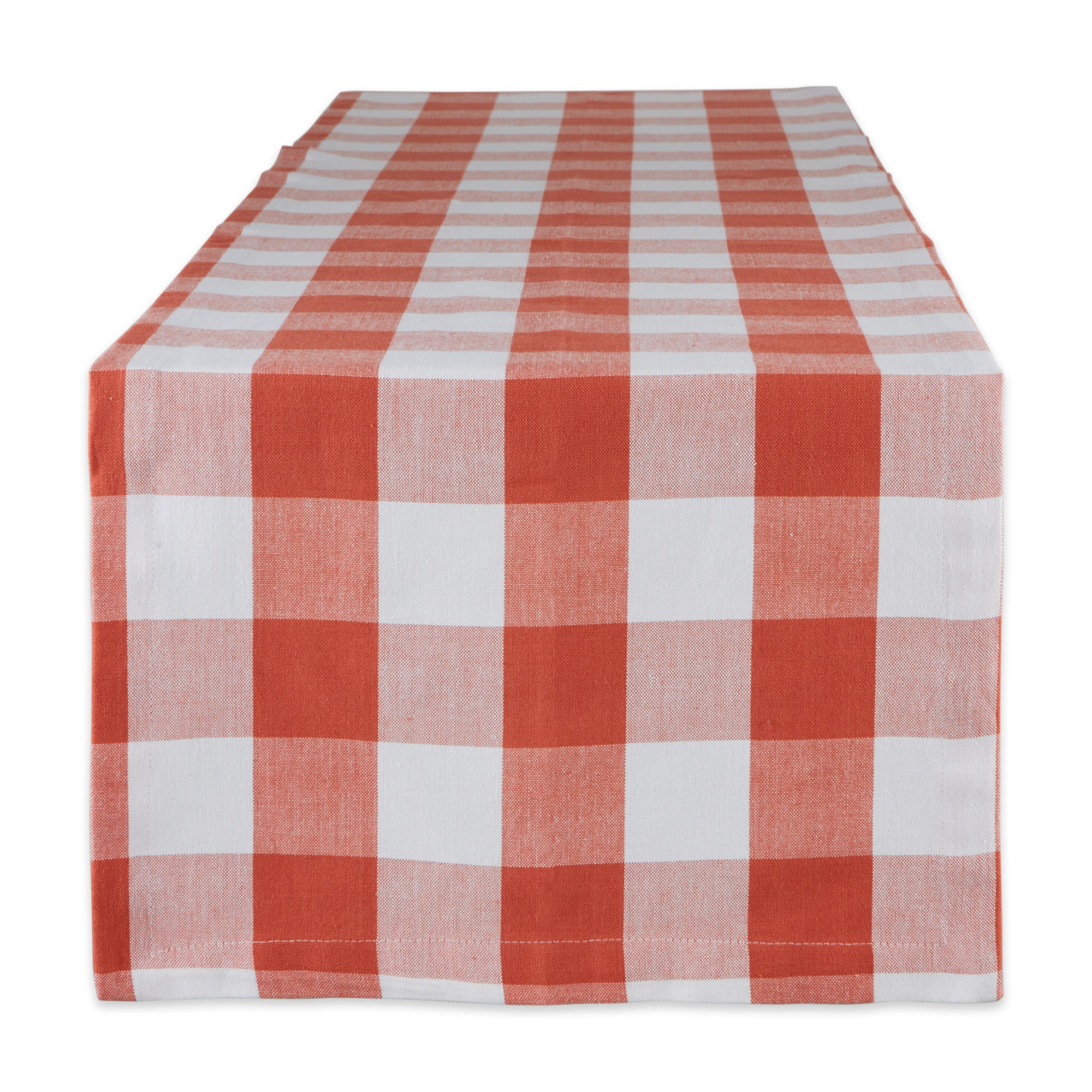Red and White Buffalo Check Table Runner