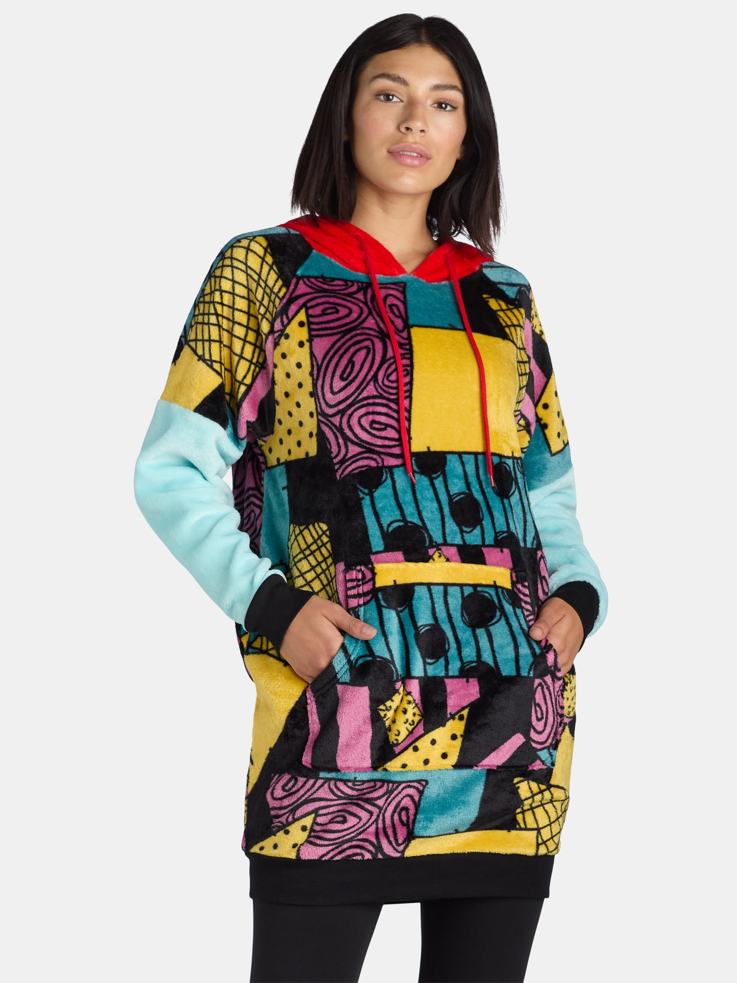 The Nightmare Before Christmas Women's Sally Lounger Hoodie w/Socks Set, Sizes XS-3X