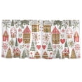 thumbnail image 7 of Yayeee Kitchen Curtains Tier Set of 2 Light Filtering 57"x36" Over Sink Window Panels, Brown Nordic Christmas House, 7 of 7