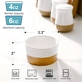 thumbnail image 2 of Hasense Ramekins, 6 oz Stoneware Ramekin Oven Safe Set of 6, Mini Ramekins Bowls for Dipping, Brulee, Custard, Farmhouse White Wedding Gift, 2 of 7