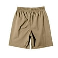 thumbnail image 4 of AINIYS Boys Basic Casual Shorts Elastic Waist Lightweight Breathable with Pull On Closure for Daily Play and Home Lounging Khaki 12 Years, 4 of 9