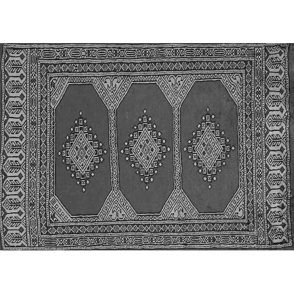 Ahgly Company Indoor Rectangle Persian Gray Traditional Area Rugs, 5' x 7'