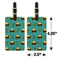 thumbnail image 6 of Hamburger and French Fries Pattern Luggage ID Tags Suitcase Carry-On Cards - Set of 2, 6 of 6