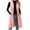 Pink, variant on Blazer Vest for Women Vintage Solid Color Lapel Temperament Long Cardigan Jacket Trendy Sleeveless Waistcoat Outerwear with Pocket