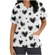 thumbnail image 3 of TaTaai Valentine Graphic Women Scrub Top Soft Cotton Relaxed Fit Short Sleeve V Neck Front Pocket Breathable Comfort Medical Work Casual Blouse Gift, 3 of 5