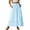 Light Blue, variant on Aihuaihua Womens Boho Maxi Skirt Summer Eyelet Hollow Flowy Skirts High Waist Casual Skirt with Pockets A Line Pleated Vacation Skirts Light Blue L