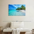 thumbnail image 2 of Elephant Stock Maldives Beach Coast Wall Art - Horizontal Canvas Wall Art - Living Room Wall Decor - Beach Canvas - Blue And Beige Decor - 36" x 24", 2 of 8