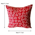thumbnail image 3 of 2PCS Valentines Day Pillow Covers 18X18in, Red Valentine's Print Decorative Throw Pillow Covers Outdoor Farmhouse Holiday Anniversary Wedding Decorations,Red, 3 of 4