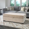 thumbnail image 3 of Pouf de rangement Antonio CorLiving en velours, 3 of 5