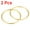 Gold Tone, variant on O Ring Buckle 2-Inch(50mm)  O-Rings Gold Tone Bags Belts Craft DIY Accessories Zinc Alloy Gold Tone 2Pcs