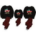 thumbnail image 2 of Sinhoon Christmas Family Matching Pajamas Clothes Set Truck Merry Christmas Tops Vintage Plaid Long Pants Outfits, 2 of 8