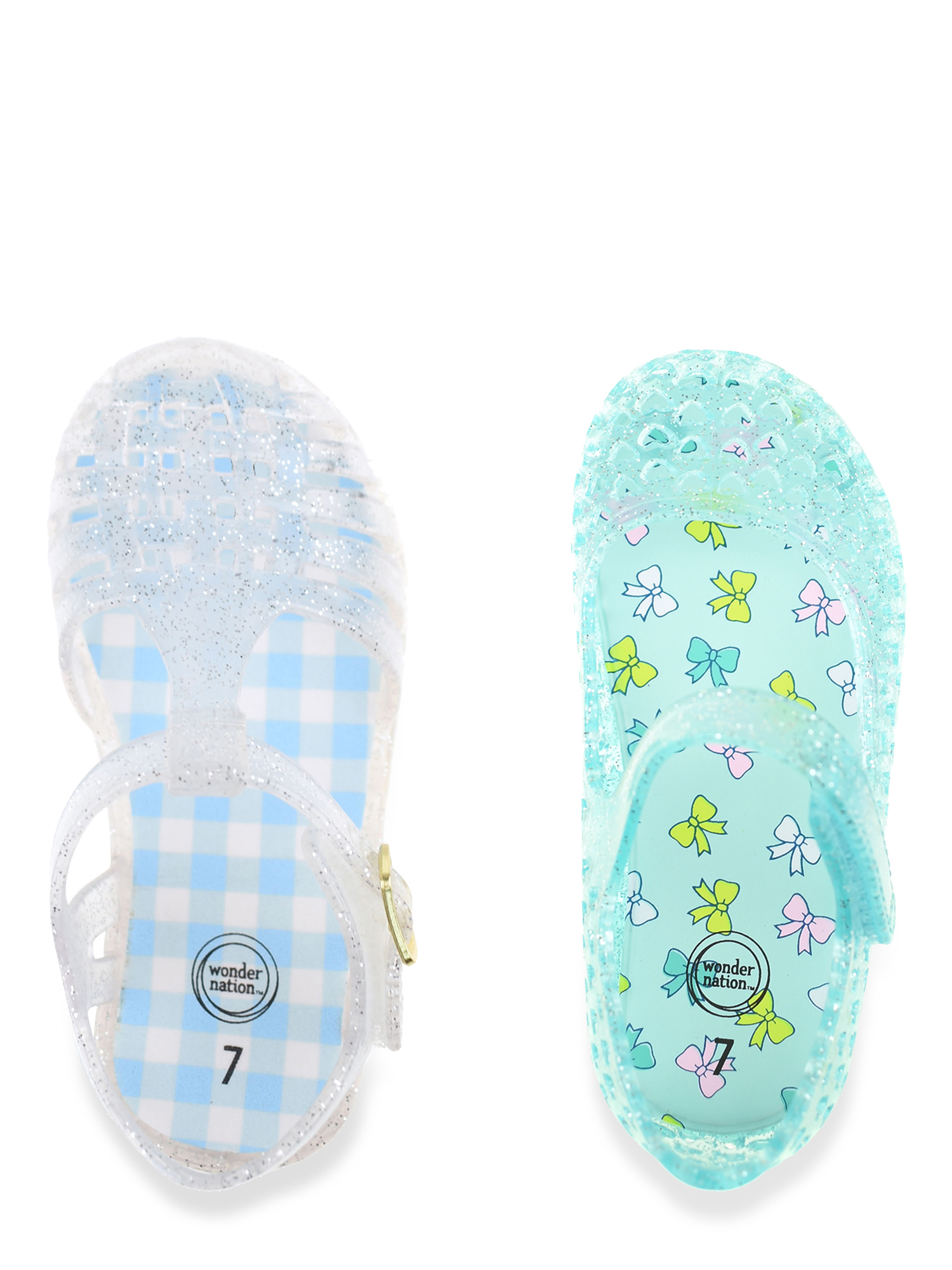 Wonder Nation Baby and Toddler Girls 2 Pack Jelly Sandal