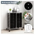 thumbnail image 5 of Rolling Cart With Storage Drawers, Utility Cart With Removable Plastic Drawers, Lockable Wheels for Classroom Organization, Art Supplies, Office, Scrapbook (20 Drawers, Black), 5 of 8