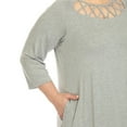 thumbnail image 5 of White Mark 3/4 Sleeve Crisscross Neck Dress (Women's & Women's Plus), 5 of 5