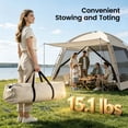 thumbnail image 4 of RELOIVE Camping Screen Tent with Sky Canopy,11x11ft Portable Screen Canopy 8-10 Person & Instant UV Resistant Sun Shelter,Easy to Set Up & Waterproof,Suitable for Family Camping Trip,Backyard,Picnic, 4 of 12