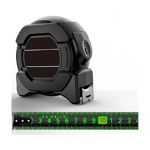 Cinta Métrica Flexómetro Regla Retráctil Fluorescente 10m negro