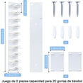 thumbnail image 4 of 2 Pcs Organizador de Gorra, Porta Cachuchas con Adhesivos Pared, Perchero y Estante para Gorra, Soporte Ganchos de Sombreros, Colgador portagorras, Hanging Hat Organizer para Clóset, Armarios, Puertas, 4 of 4