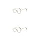 thumbnail image 2 of Gafas de ojo de gato Qarigey de moda Lentes de acrílico transparentes anti luz azul marco grande lujo Gris claro 2piezas, 2 of 6