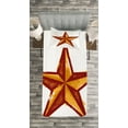thumbnail image 3 of Ambesonne Prehistoric Country Quilted Bedspread Set 2 Pcs, Grunge Retro, Twin Size, Redwood Marigold, 3 of 3