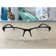 thumbnail image 4 of 2 Packs Unisex Fashion Square Half Frame Reading Glasses Spring Hinge Readers for Men Women +1.00, 4 of 6
