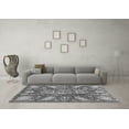 thumbnail image 3 of Ahgly Company Indoor Square Abstract Gray Modern Area Rugs, 4' Square, 3 of 4