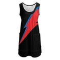 thumbnail image 2 of Lightning Bolt Sleeveless U-Neck Fake Two Piece Dress women's evening dresses loose summer dress, 2 of 6