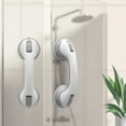 thumbnail image 4 of BiJun 2-Pack Shower Handles - 12" Bathroom Grab Bars with Double Lock Safety Suction Cups, Bathroom Stabilizer Safety Grab Bars, Disabled Grab Bars, Elderly Shower Grab Bars (Green), 4 of 5