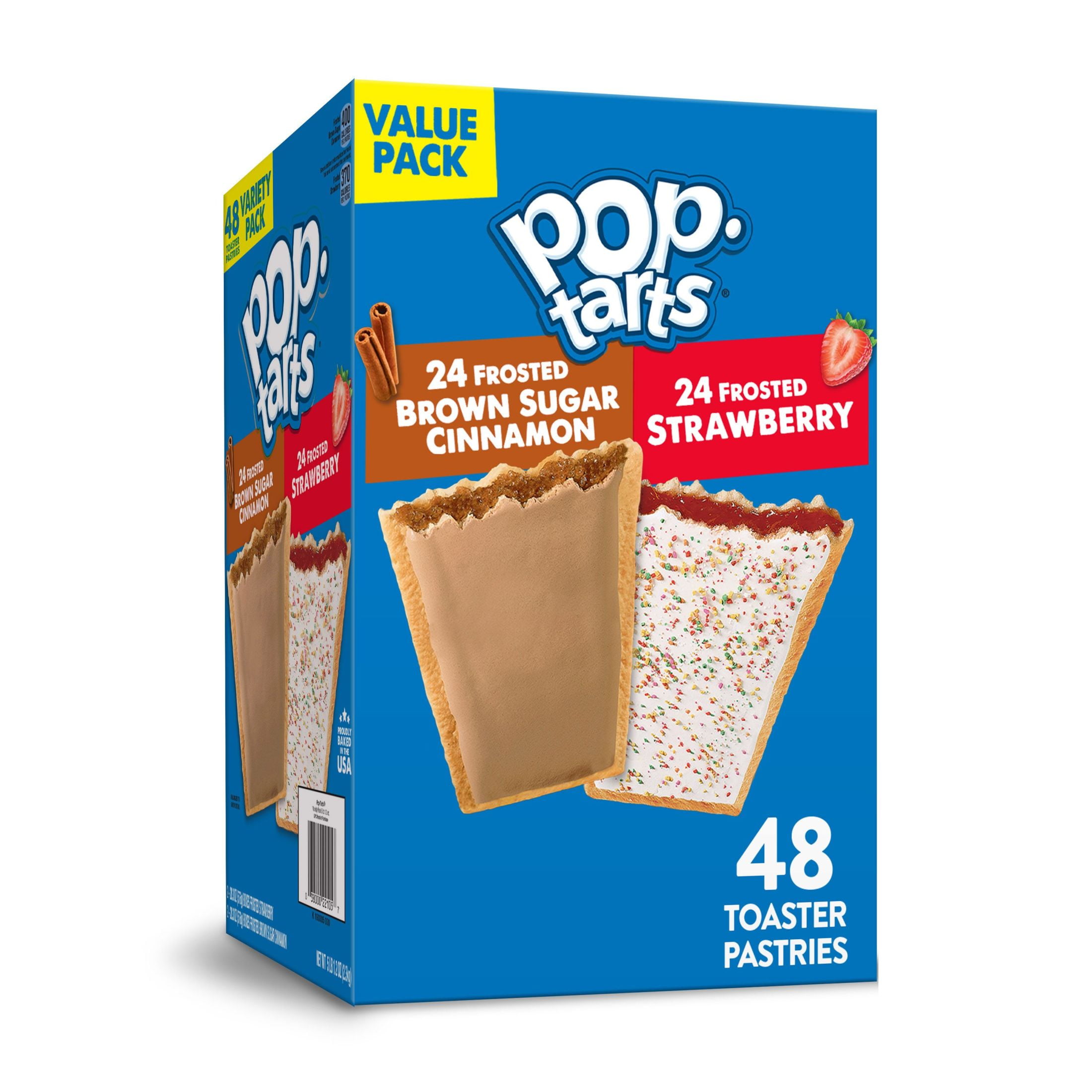 fattige Investere aktivering Pop Tarts Variety Pack Breakfast Toaster Pastries, 81.2 oz, 48 Count -  Walmart.com