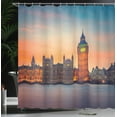 thumbnail image 4 of Ambesonne Colorful Shower Curtain, Big Ben and Parliament, 69"Wx75"L, Multicolor, 4 of 5