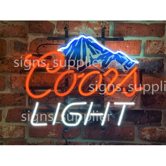 Queen Sense 17"x14" Coor Light Mountain Neon Sign Man Cave Handmade Neon Light 117CLMB