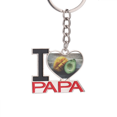 thumbnail image 1 of Fruta tropical aguacate la foto El soporte del llavero de metal del llavero ama a papá, 1 of 3