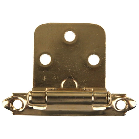 06 Antique Brass Angle - JR Products 70585 Self-Closing Flush Mount Hinge - Antique Brass