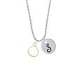 thumbnail image 2 of Delight Jewelry Goldtone Infinity Loop Silvertone Script Initial Disc - S - Charm Necklace, 20"+3", 2 of 4