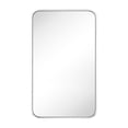 thumbnail image 4 of 24x40'' Chrome Mirrors for Bathroom, Chrome Bathroom Vanity Mirror, Rounded Rectangle Mirror, Stainless Steel Anti-Rust Tube Metal Frame Wall Mounted Mirror, Vertically/Horizontal Hanging, 4 of 11
